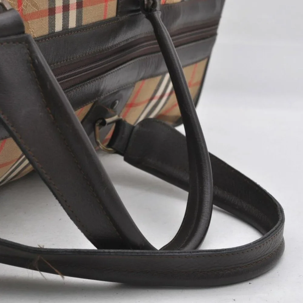 Auth Burberrys Nova Check Pattern Travel Boston Ba - Picture 10 of 12